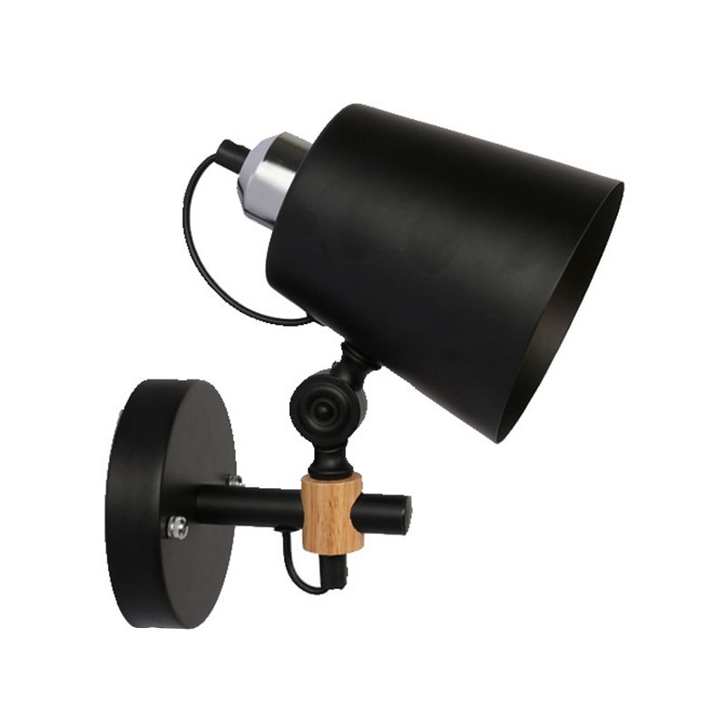 Industrial Style Wall Lamp Empire Shade Metal 1 Light Sconces for Bedroom