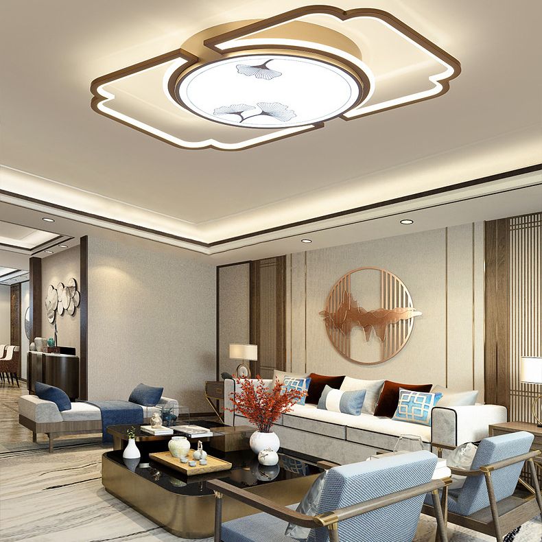 Luminaire de plafond encastré moderne en acrylique, luminaire LED pour salon