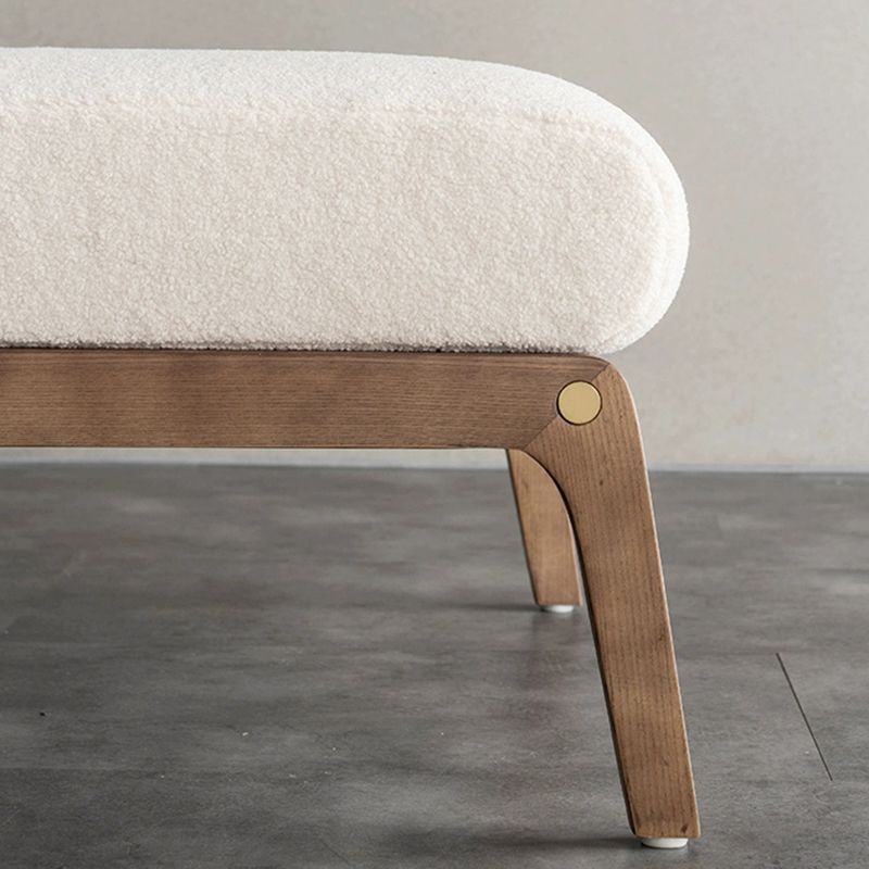 Scandinavian Upholstered Chaise Lounge Couch Two Arm Chaise Lounge Chair in Beige