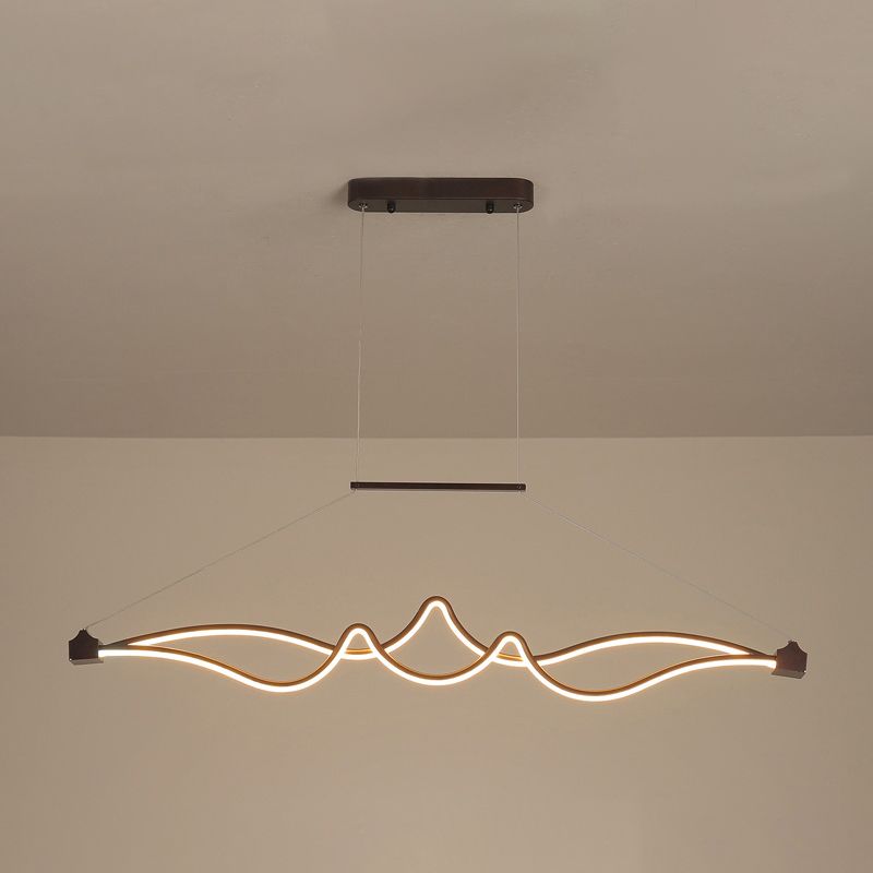 Contemporary Pendant Lights Linear Metal Island Light Fixtures