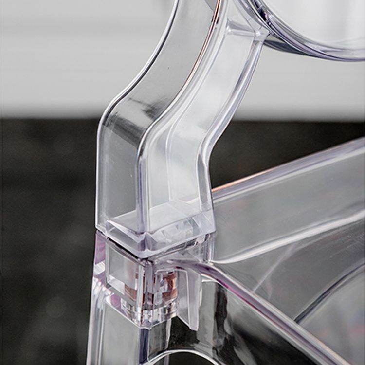 Industrial Backrest Armless Counter Stool Plastic Bar Stool with 4 Legs