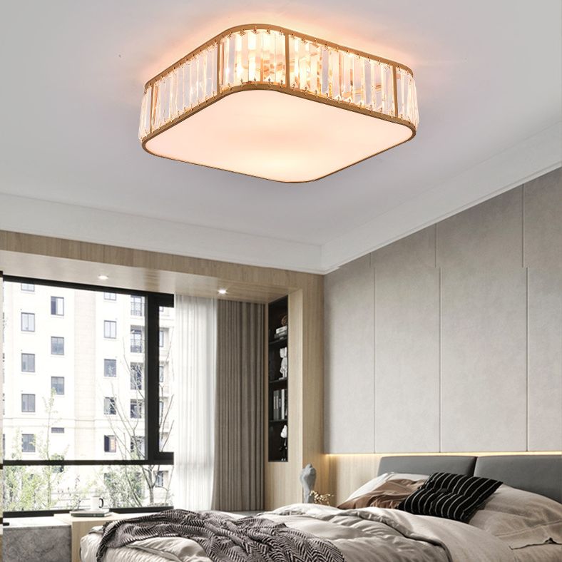 Modern Flush Mount Ceiling Lighting Fixture Crystal Flush Mount