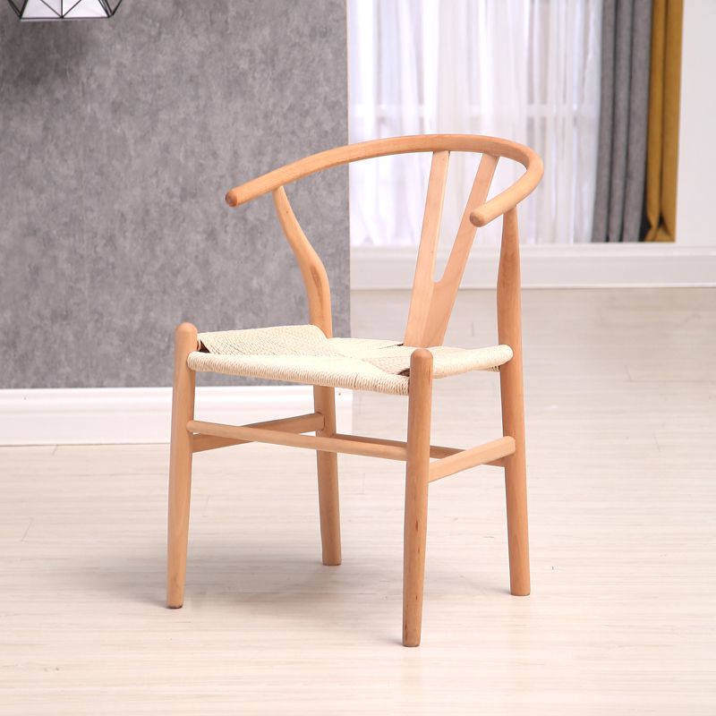 Chaise de bras de salle à manger de style contemporain en bois