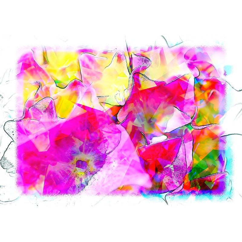 Abstract Illustration Mural Mildew Resistant Wallpaper Sleeping Room Wall Mural