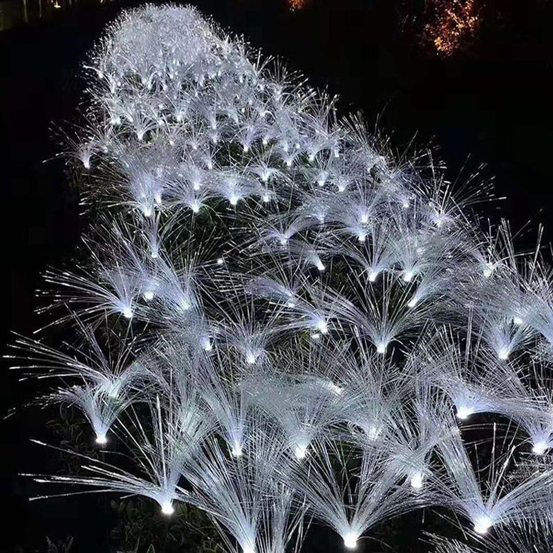 Optical Fiber Ground Light Art Decor Clear LED Stake Lighting for Courtyard , 10 Pcs