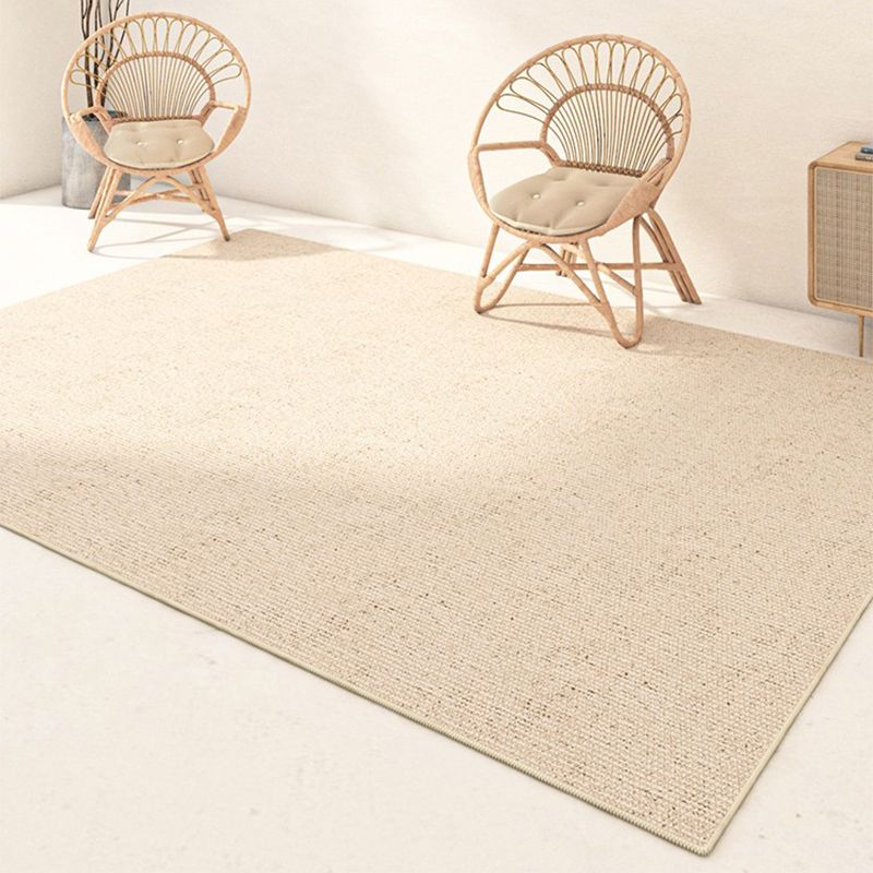 Tapis moderne Beige, couleur Pure, en Polyester, avec envers antidérapant, pour la décoration de la maison