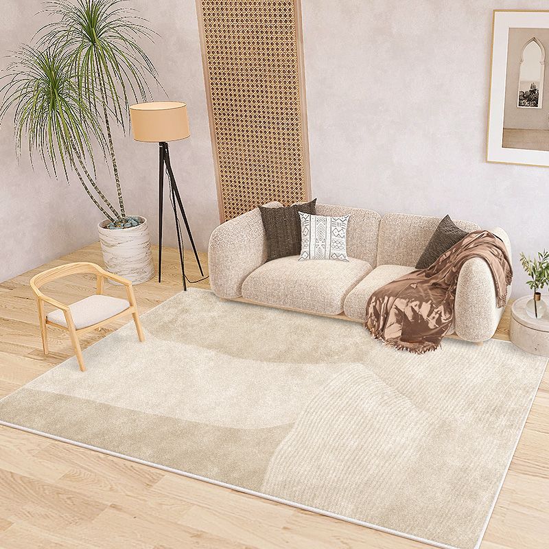 Simplicity Area Carpet Modern Indoor Rug Polyester Stain Resistant Area Rug for Living Room