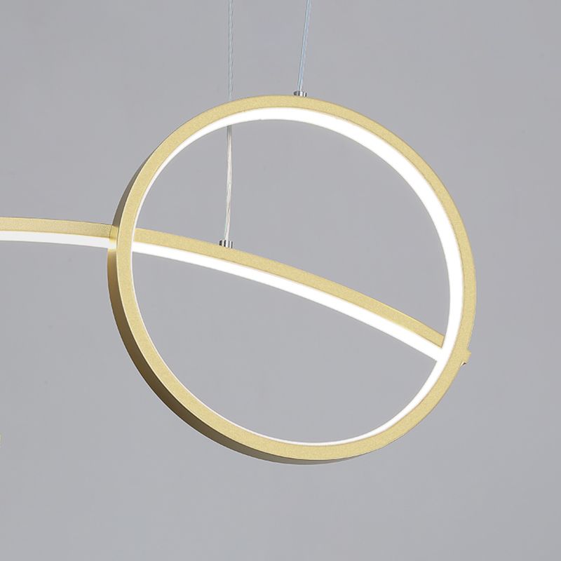 Ring Island Lighting Fixtures Acrylic Modern Simplicity Island Lighting Ideas for Restaurant