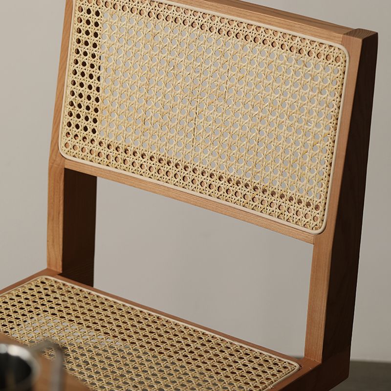 Traditional Dining Chair Wooden Open Back Side Chair for Home