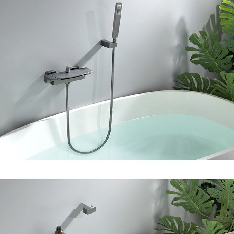 Modern Bathtub Faucet Handheld Shower Head Wall-mounted Waterfall Faucet