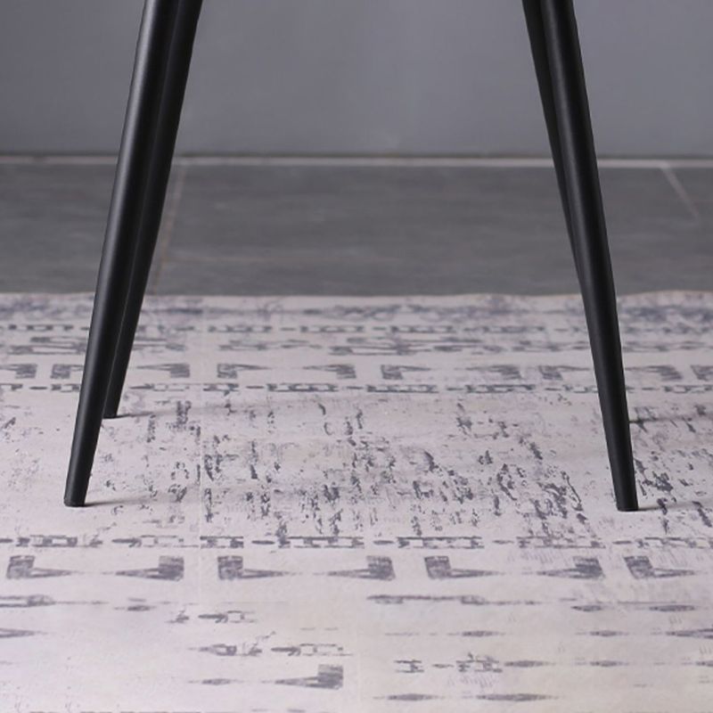 PU Leather Dining Chairs Industrial Style Arm Solid Back Dining Side Chairs