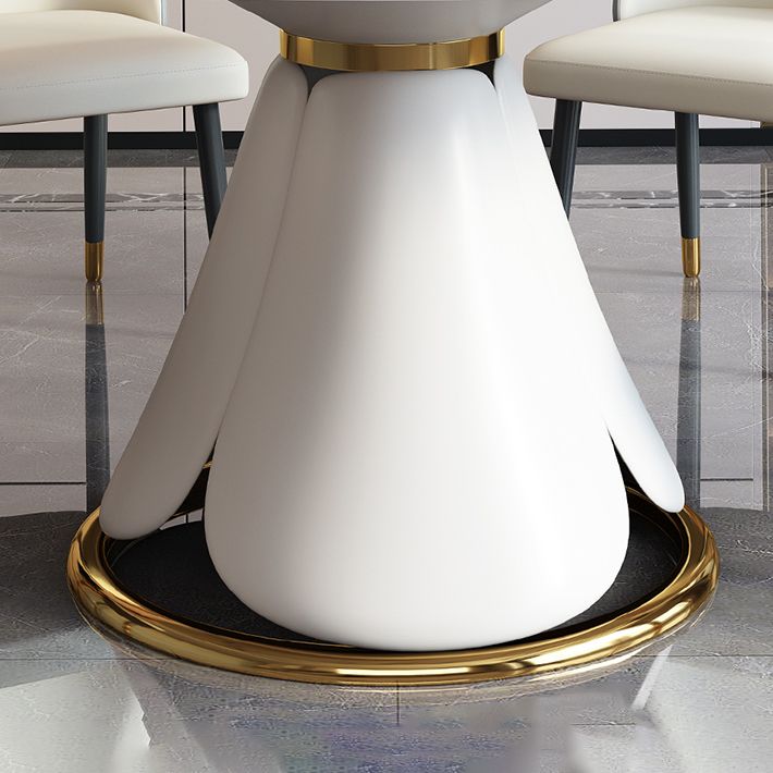 Traditional Luxury Round Dining Table Pedestal Dining Room Collection with Turntable