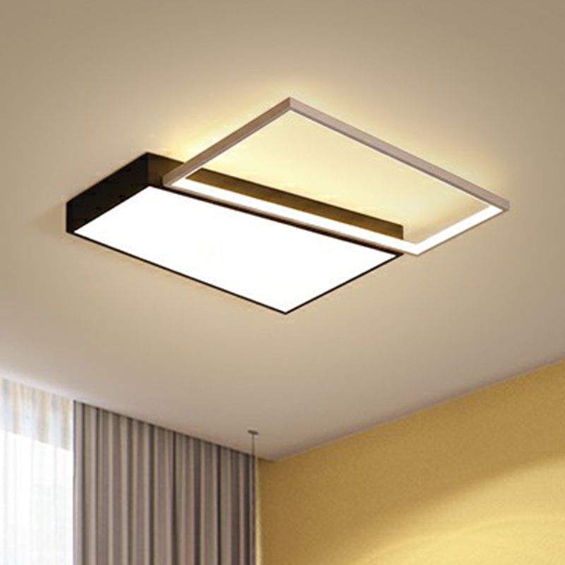 Schlafzimmer Led Deckenbefestigung Moderne Flush Mount Licht mit Trapezoid Acryl Schatten