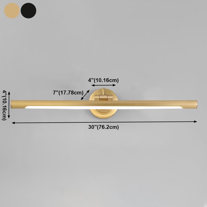 Modern Linear Vanity Light Fixture Copper Vanity Mirror Lights with Acrylic Shade