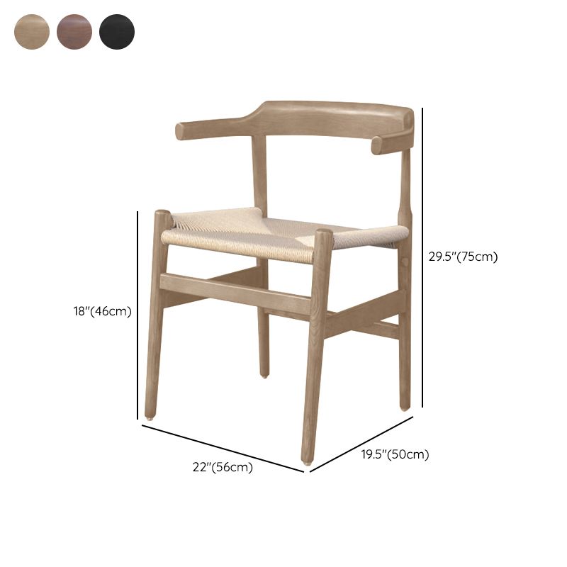 Contemporary Style Open Back Solid Wood Home Use Dining Side Chair