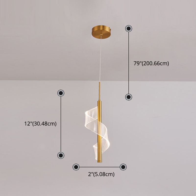 Lampada per sospensione a soffitto moderna a onda a onda di semplicità ACRILICA ACCRIPOLE PER IL RISTATO