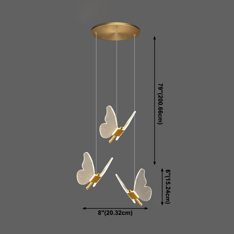Moderner Stilfeuerleuchten Acryl -Multi -Lichter -Federbeleuchtung