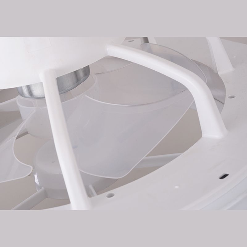 Trommeldecke Lüfter Licht Nordic Metall LED Schlafzimmer Halbflush Licht mit Fernbedienung
