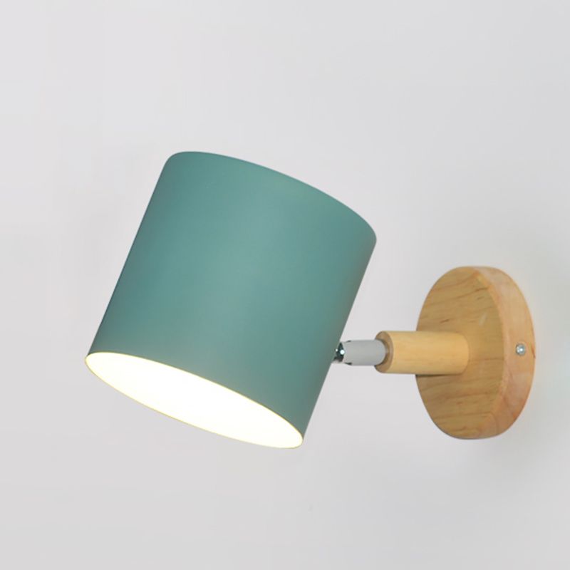 Nordic Macarons Style Wall Sconce Iron 1 Light Sconce Wall Light for Bedroom