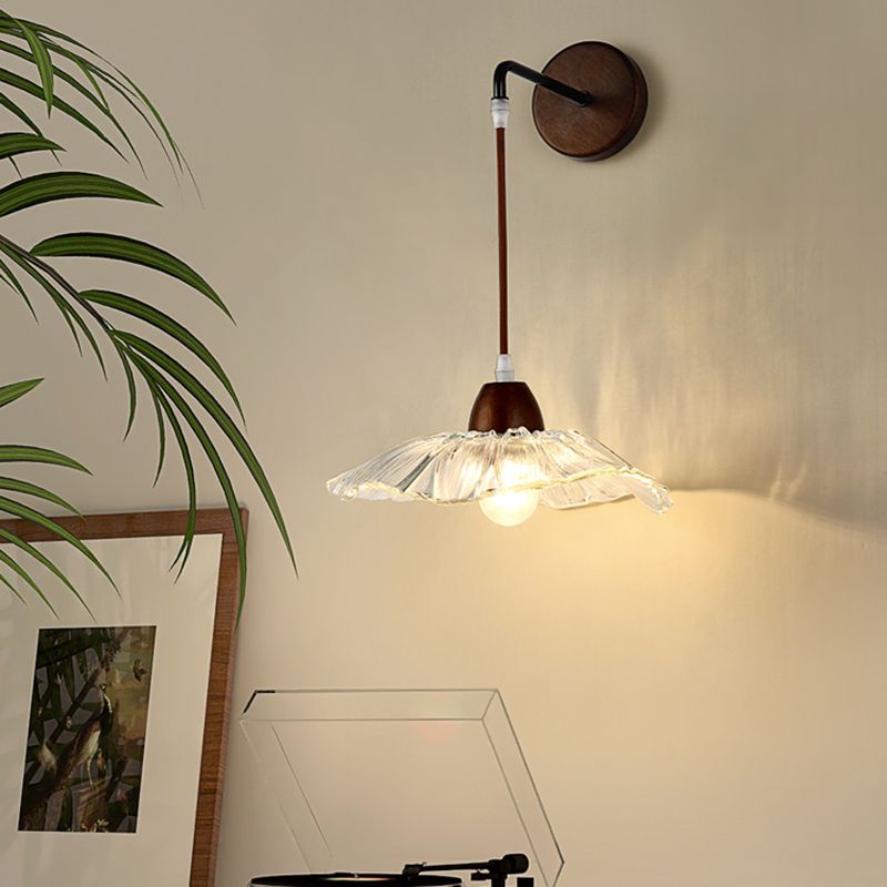 Contemporary Wall Light Fixture Glass Shade Wall Light Sconce for Bedroom