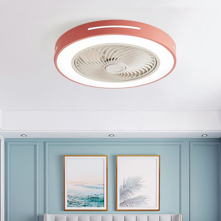 Modern LED Ceiling Fan Light 1-Light Ceiling Mount Lamp with Acrylic Shade for Bedroom