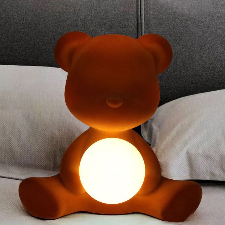 Modern Style Bear Shape Table Lamp Resin One Light Table Light