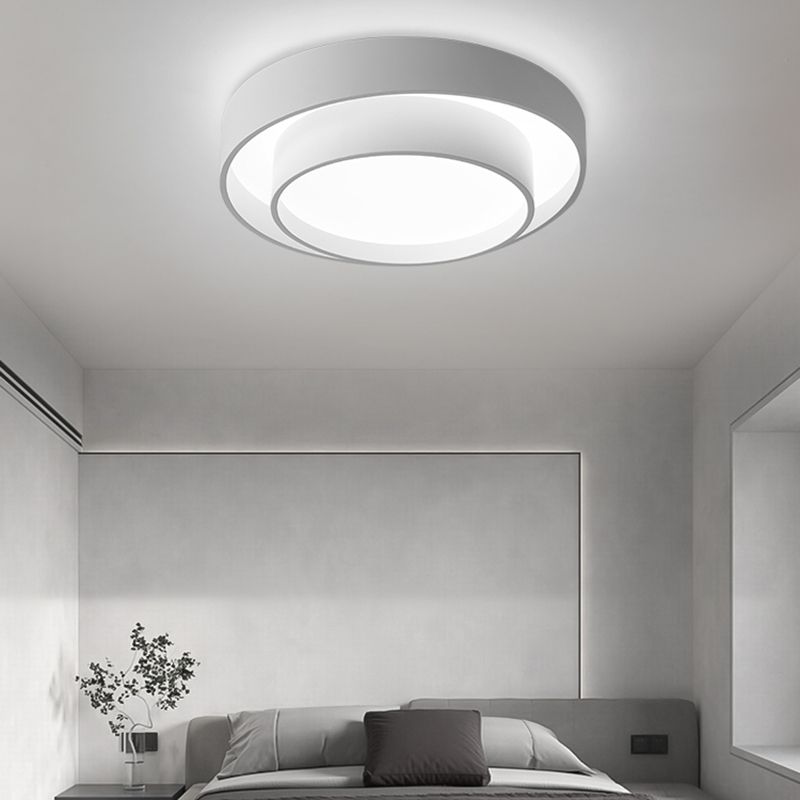 Simplicity LED Ceiling Lights White Flush Mount Lighting Fixture for Living Room