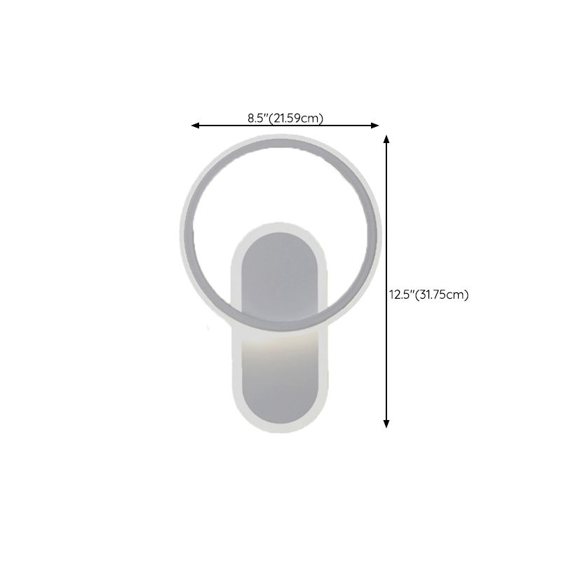 Single Modernism White Wall Mounted Sconce LED Statement Wall Light