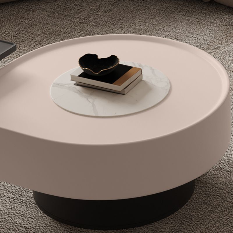 Contemporary Cocktail Table Pedestal Stone Coffee Cocktail Table