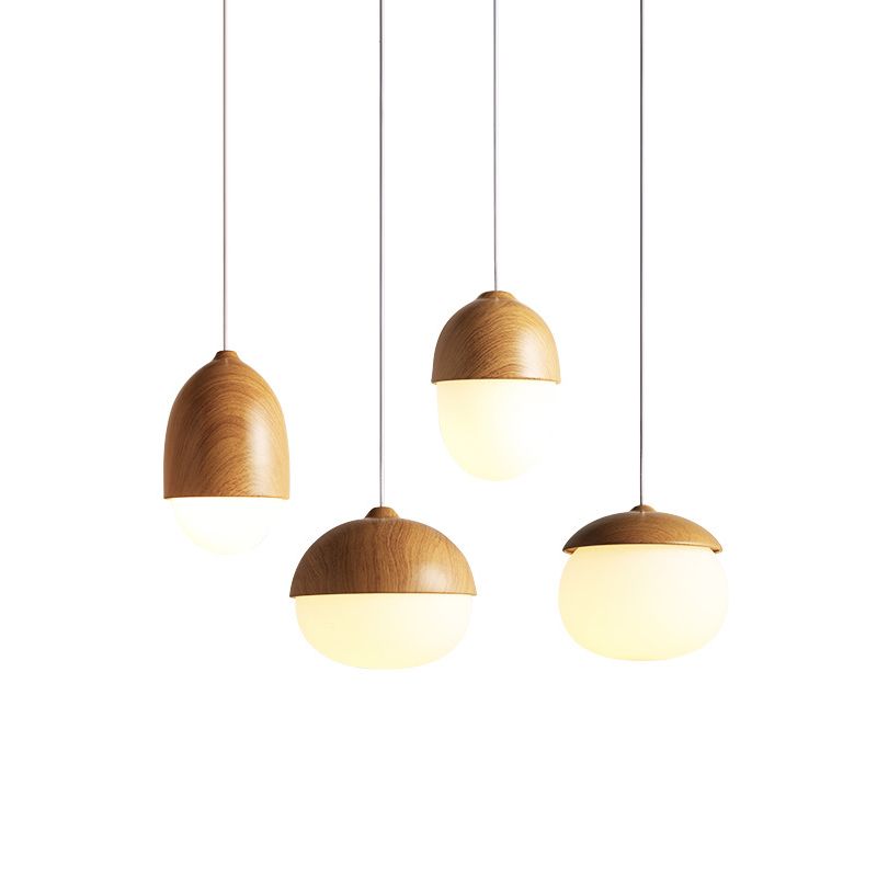 Illuminazione a sospensione a sfera di vetro contemporanea 1 lampada sospesa per la sala da pranzo