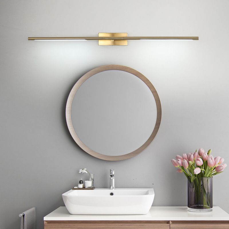 Shade linéaire 1-Light Murce Murce Modern Simple Mirror Murror Murn Lighting in Gold