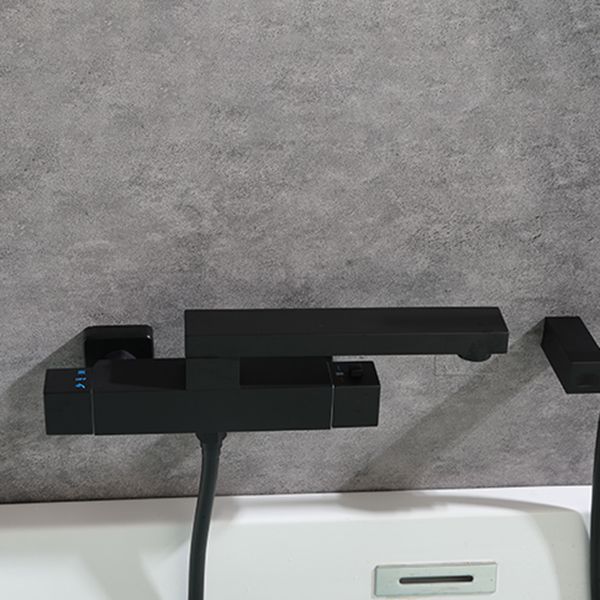 Modern Bathroom Faucet Wall Mounted Fixed Knob Handle Faucet Tub
