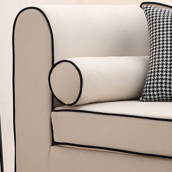 Modern Cushioned Chaise Lounge One Armed Chaise with Recessed Arms for Living Room