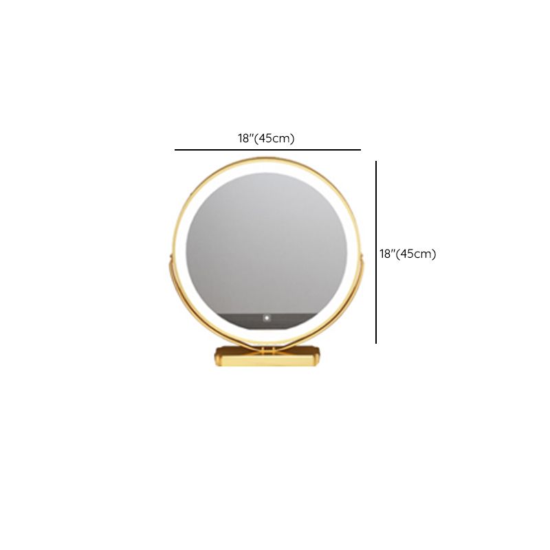 Lighted Mirror & 2/3 Drawers Vanity Table Set Glam Metal Dresser