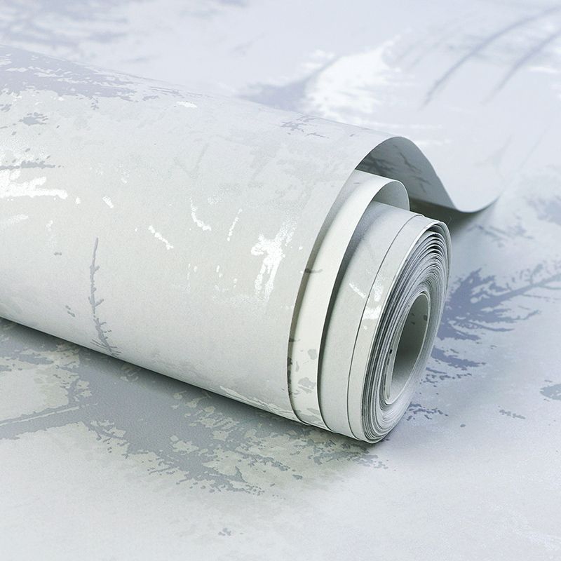 Pine Tree Forest Wallpaper Roll Nordic Style Smooth Surface Wall Decoration for Living Room