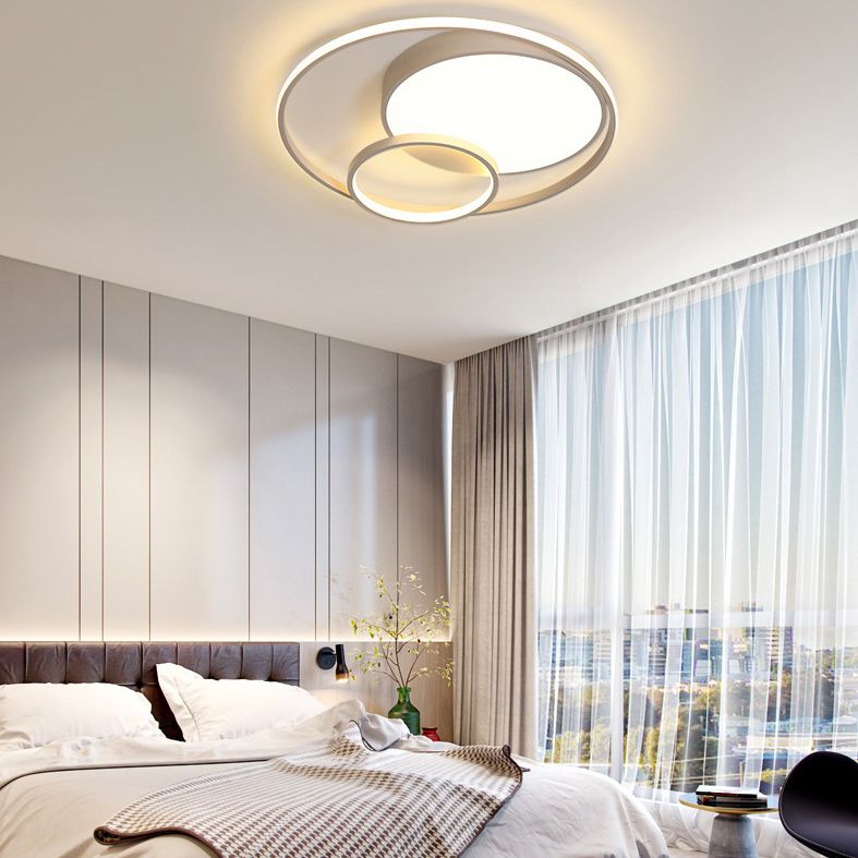 Moden Bedroom Soffitto Luce Rotonda Metallo Ambiente Luce LED Flush Mount Light
