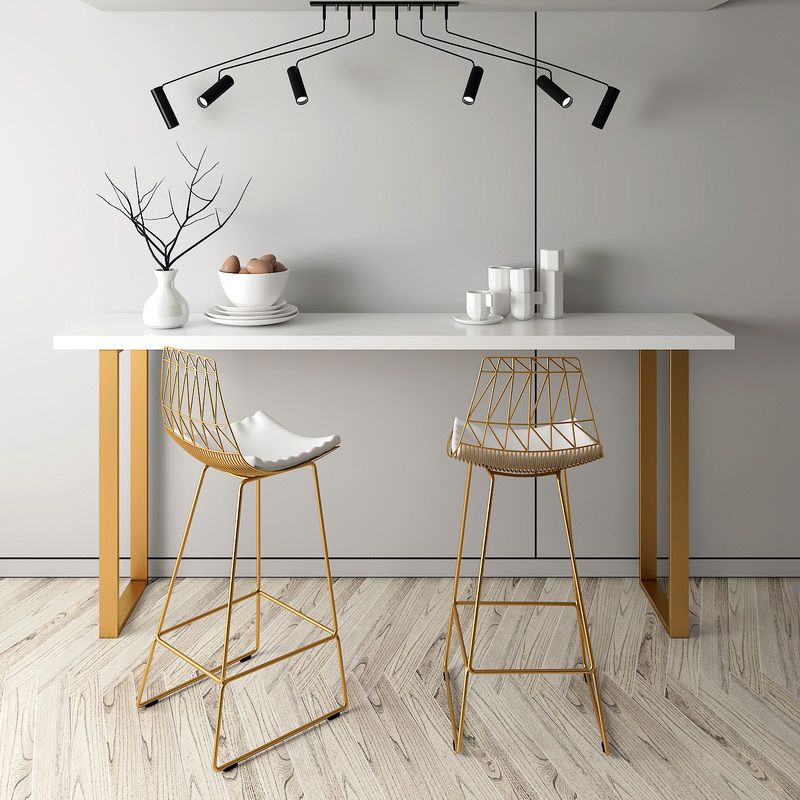 Solid Wood Bar Table Set Glam Rectangle 1/3/4/5 Pieces Counter Table