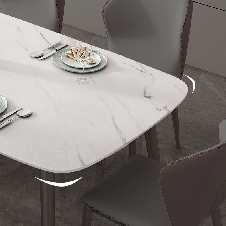 1/2/5/7 Pieces Dining Chairs Set  White Rectangular Dining Room Table Set for Home Use