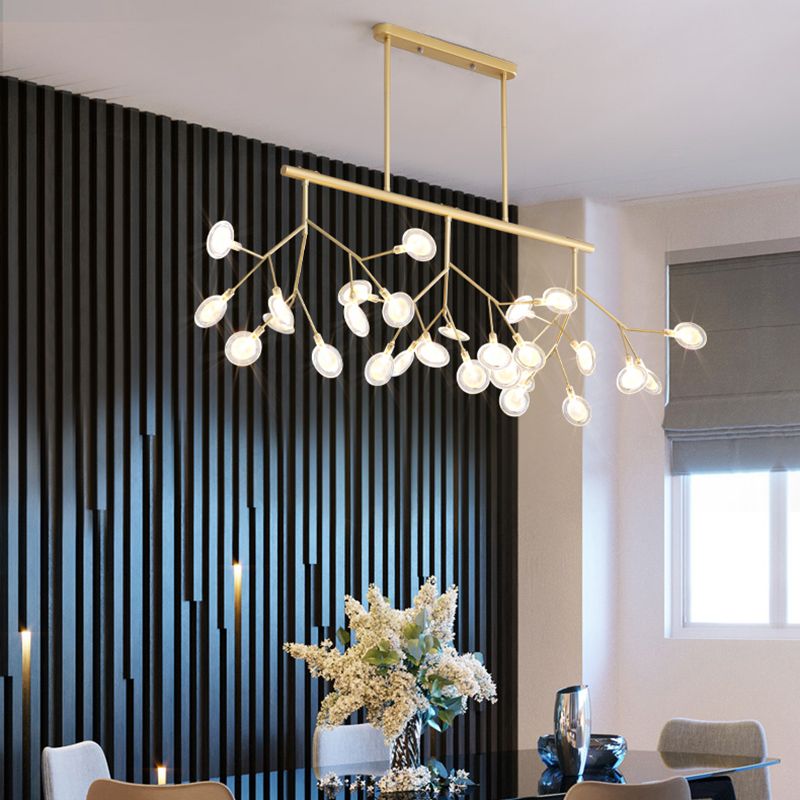 Modern Style Firefly Island Pendant Simple 27 Lights Island Light for Dining Room