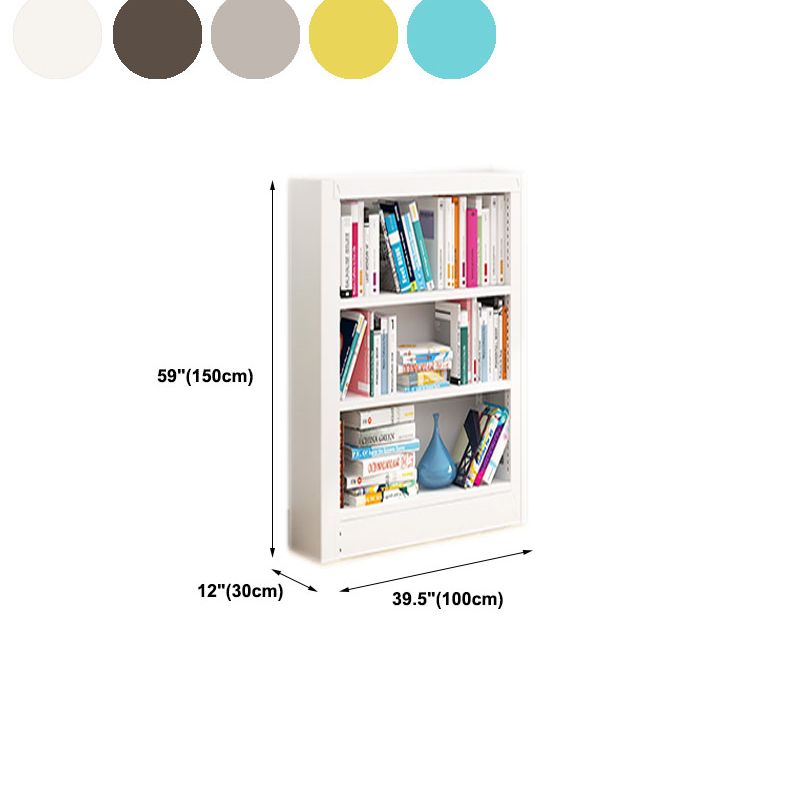 Open Metal Bookshelf Nordic Style Simple Rectangular Bookcase