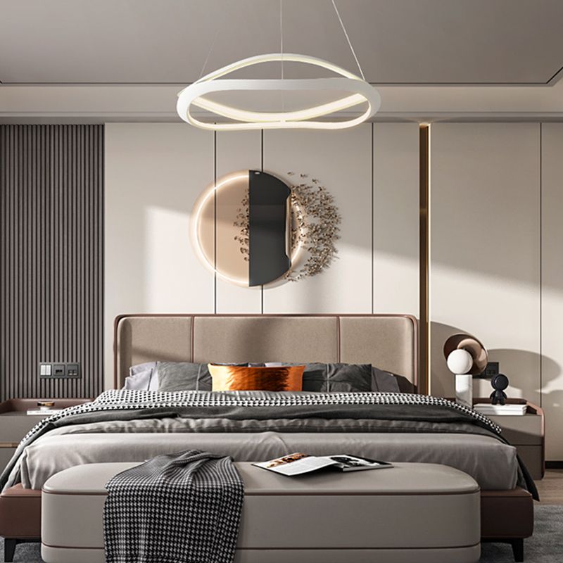 Spiral Shade Metal Kroonluchter Lichten Moderne 2-lichte kroonluchter verlichtingsarmaturen