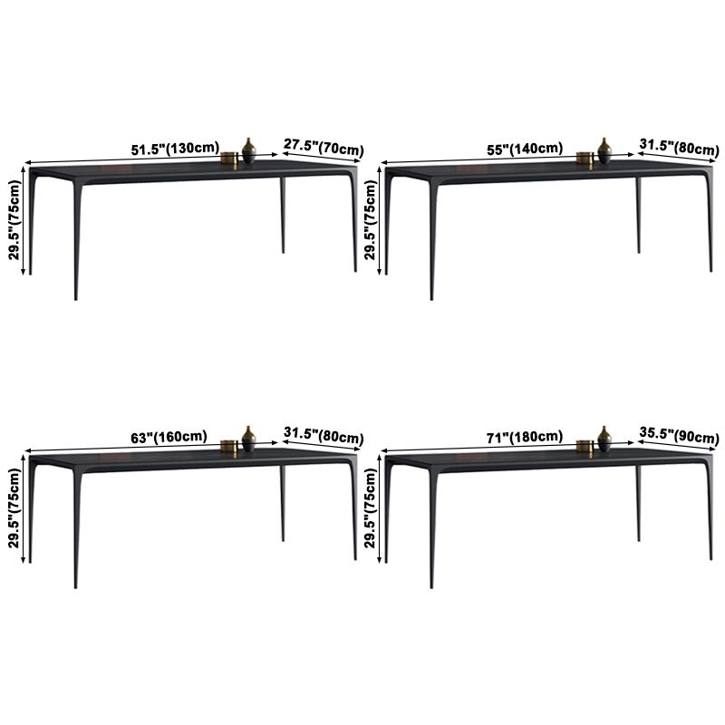 Tavolo da pranzo standard rettangolo contemporaneo tavolo da pranzo in pietra sinterizzato con base a 4 gambe