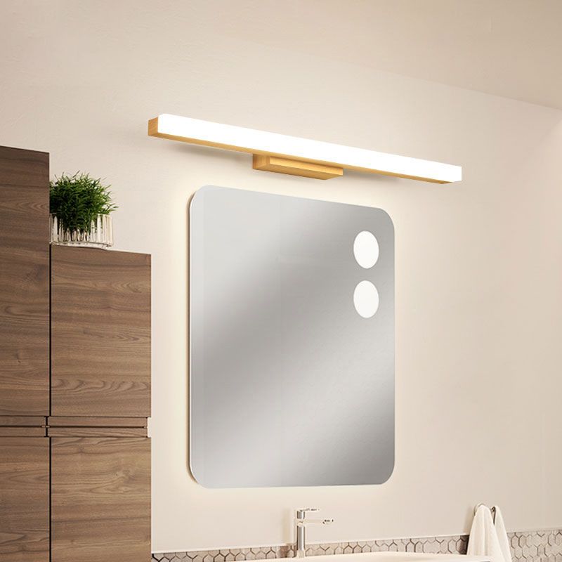 Luce da parete di vanità rettangolare Nordic Minimalist Minimalist Wood Vanity Light