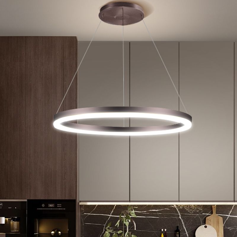 Forme de roue Métal Pendre Luminure de style moderne 1 Light Hanging Lightture