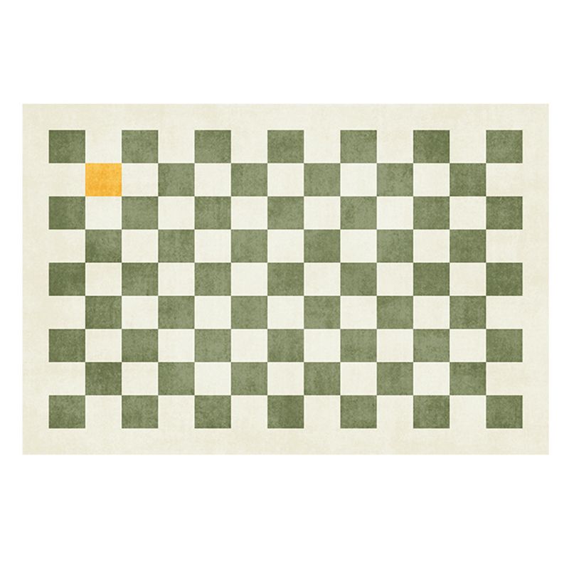 Simple Checkerboard Rug Polyester Indoor Rug Non-slip Area Carpet for Living Room and Bedroom