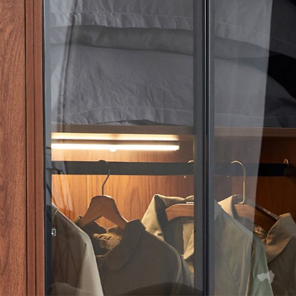 Modern Wooden Frame Armoire Freestanding Multifunctional Wardrobe