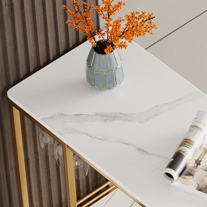 Tavolo da cocktail bar top in pietra tavolo da stoccaggio in metallo in metallo da 42 pollici