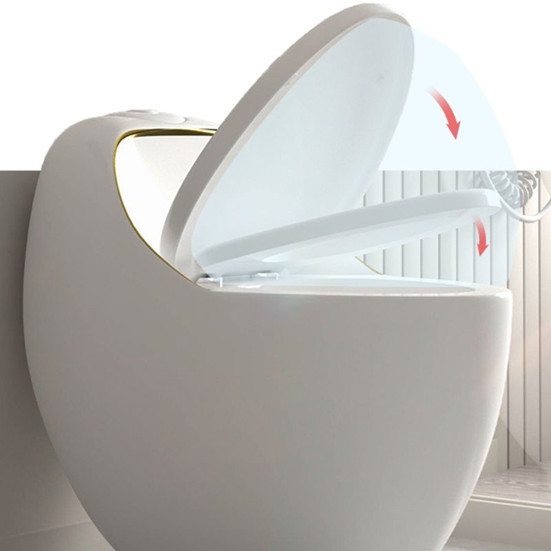 Contemporary Skirted Toilet Bowl One Piece Ceramic Urine Toilet with Seat