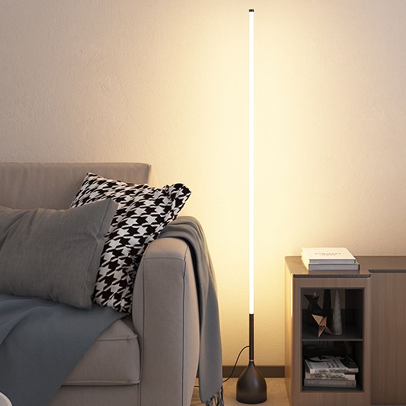 Modern Style Linear Shape Floor Lamp Metal Single Light Floor Lamp
