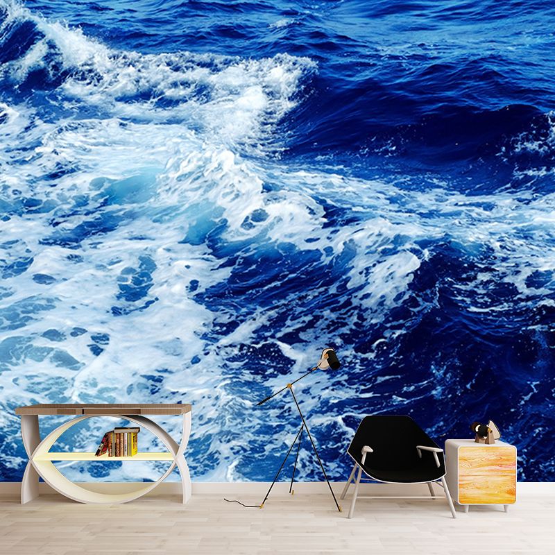 Modern Style Mural Wallpaper Sea Wave Eco-friendly Indoor Wall Mural